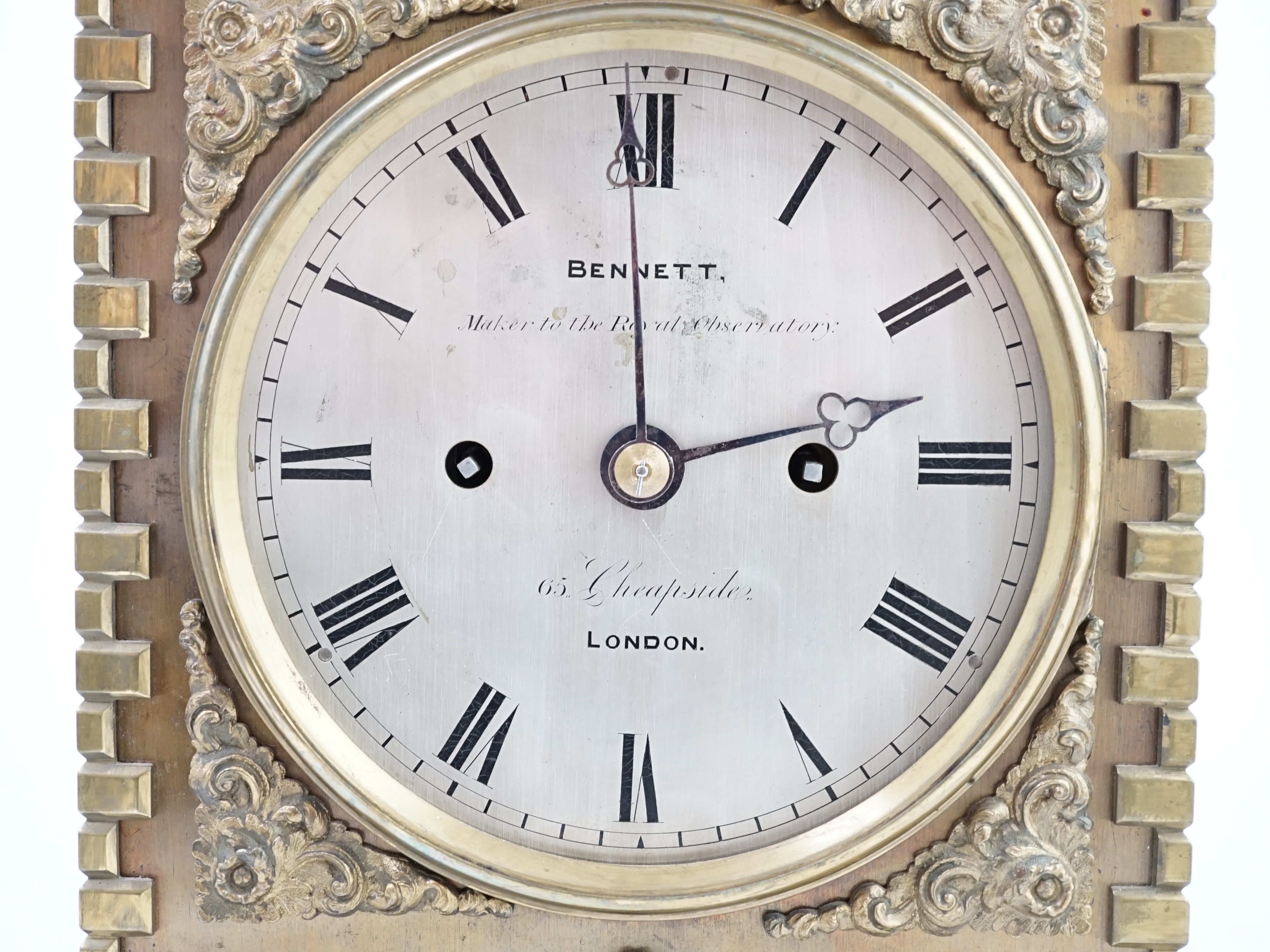 Bennett, Maker to The Royal Observatory, 65 Cheapside, London. A Victorian ormolu bracket clock